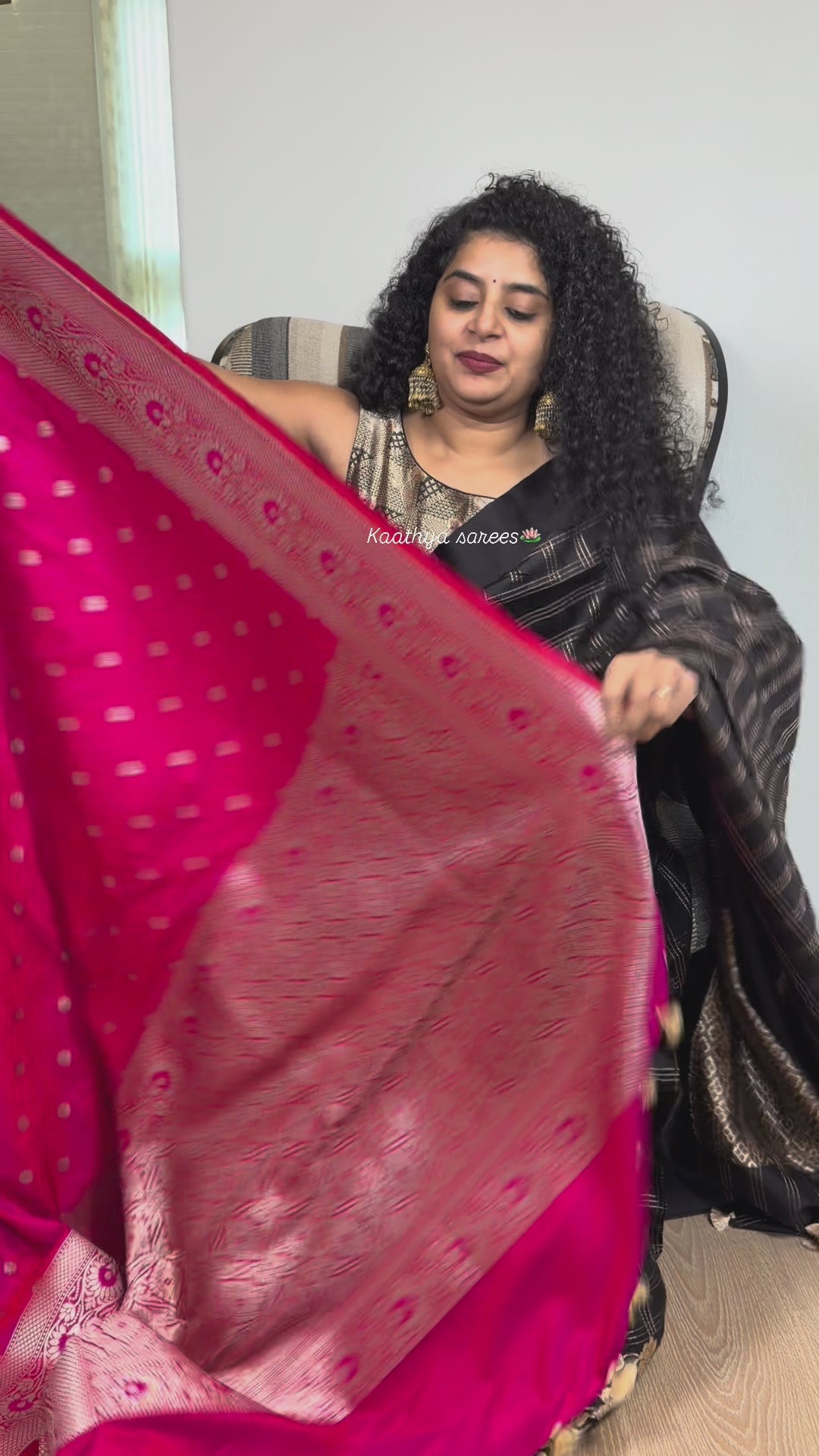 Pink Benares Tanchoi Saree