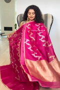 Jaal Kora Benares - Rani Pink