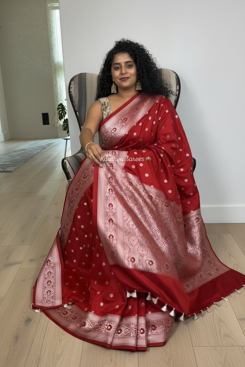 Red saree portrait