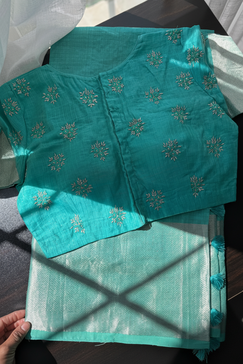Teal Saree